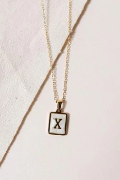 J&D JEWELRY Pearl Initial Necklace - FINAL SALE