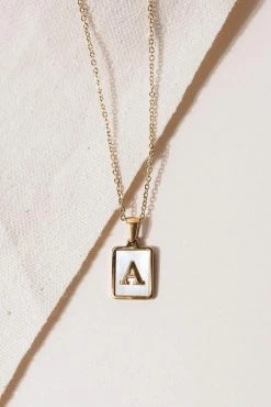 J&D JEWELRY Pearl Initial Necklace - FINAL SALE