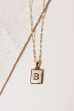 J&D JEWELRY Pearl Initial Necklace - FINAL SALE