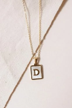 J&D JEWELRY Pearl Initial Necklace - FINAL SALE