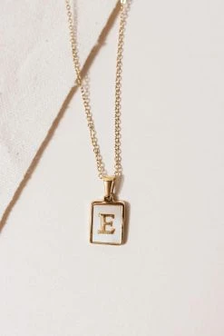 J&D JEWELRY Pearl Initial Necklace - FINAL SALE