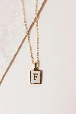 J&D JEWELRY Pearl Initial Necklace - FINAL SALE