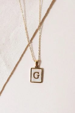 J&D JEWELRY Pearl Initial Necklace - FINAL SALE