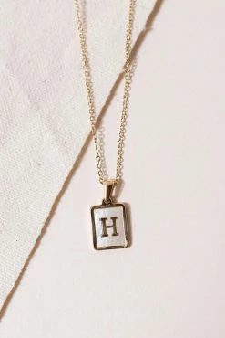 J&D JEWELRY Pearl Initial Necklace - FINAL SALE