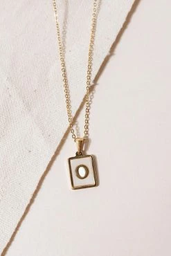 J&D JEWELRY Pearl Initial Necklace - FINAL SALE