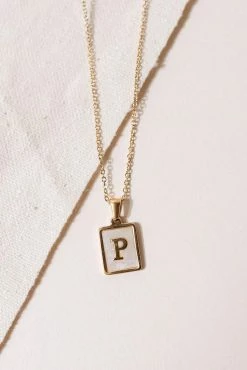 J&D JEWELRY Pearl Initial Necklace - FINAL SALE