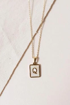 J&D JEWELRY Pearl Initial Necklace - FINAL SALE