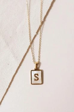 J&D JEWELRY Pearl Initial Necklace - FINAL SALE