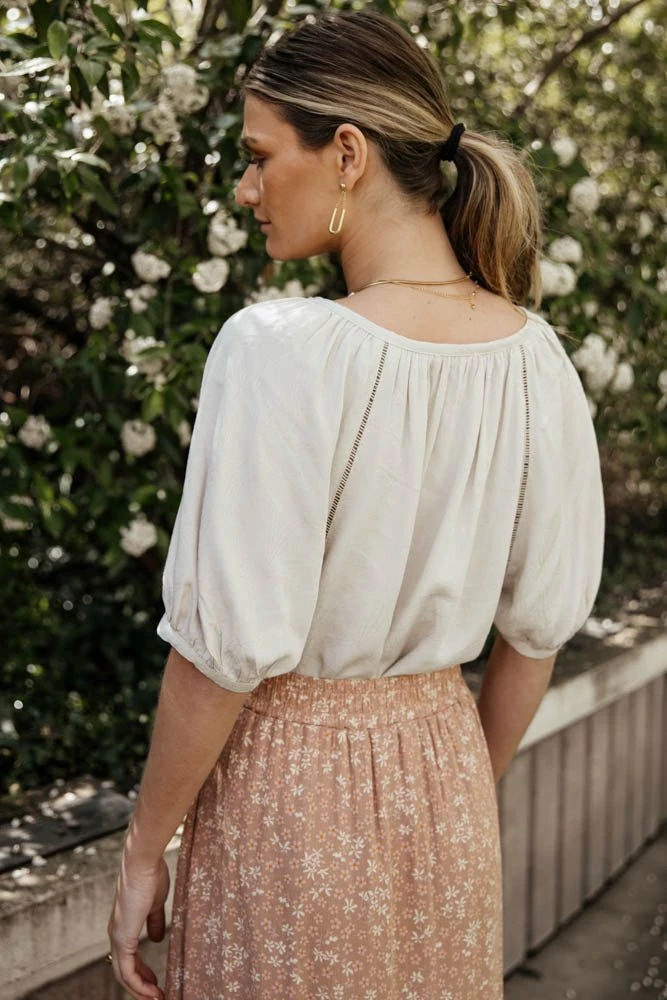 Best Sale ๐ LOVE STITCH Clothing Illustrated London Blouse In Cream - FINAL SALE โจ 4 LOVE STITCH Clothing Illustrated London Blouse In Cream - FINAL SALE