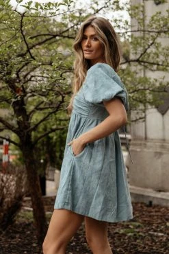 Mustard Seed Tori Romper Dress In Blue