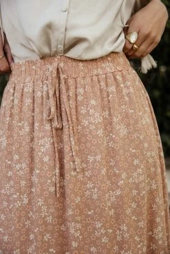 LAKE FLOWER FASHION Daniella Maxi Skirt In Orange- FINAL SALE