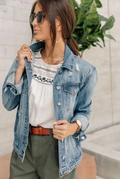 CEST TOI Laura Distressed Denim Jacket - FINAL SALE