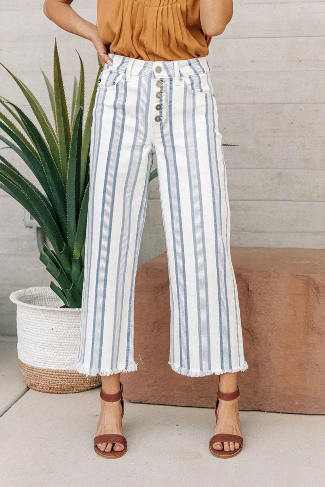 Best Pirce ๐ KanCan Striped Wide Leg Pants - FINAL SALE โ 1 KanCan Striped Wide Leg Pants - FINAL SALE