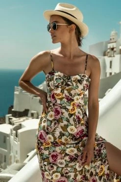 Budget π ROKOKO Kim Floral Midi π Dress In Pink π Dresses π 7 ROKOKO Kim Floral Midi Dress In Pink Dresses