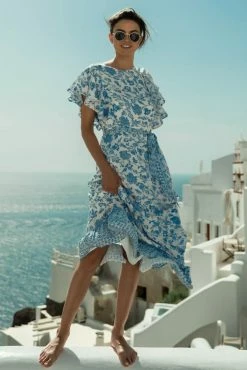 DRESS FORUM Rosette Maxi Dress