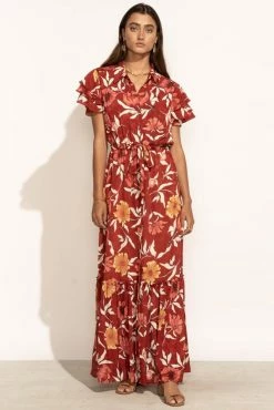 LOVE STITCH Clothing Illustrated Magnolia Maxi Dress - FINAL SALE