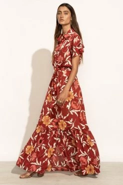 LOVE STITCH Clothing Illustrated Magnolia Maxi Dress - FINAL SALE