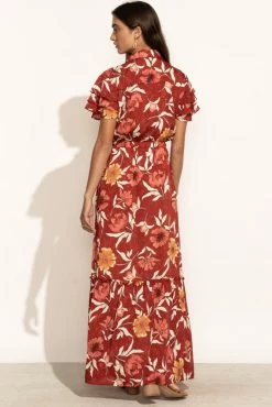 LOVE STITCH Clothing Illustrated Magnolia Maxi Dress - FINAL SALE