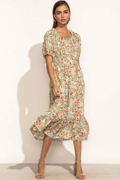 CALISTA Maryam Floral Midi Dress - FINAL SALE