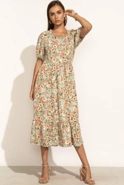 CALISTA Maryam Floral Midi Dress - FINAL SALE