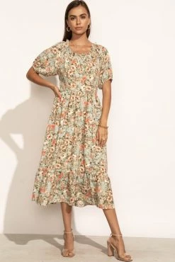 CALISTA Maryam Floral Midi Dress - FINAL SALE
