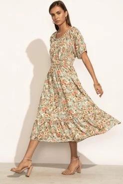 CALISTA Maryam Floral Midi Dress - FINAL SALE