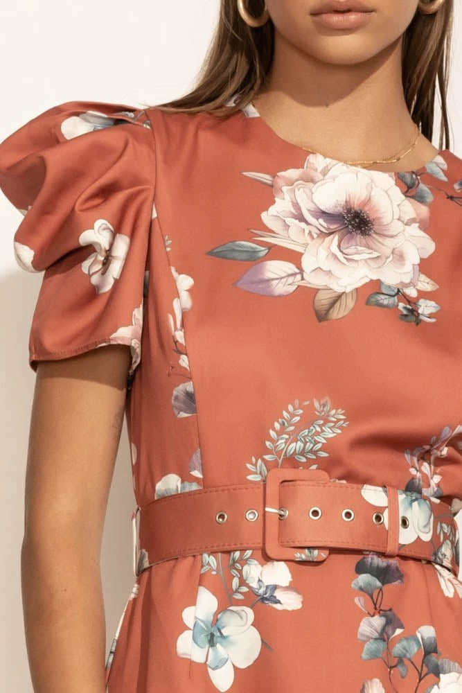 Hot Sale π€© CLOTHING COMPANY Elena Floral π Dress In Terra Cotta - FINAL SALE 𧨠4 CLOTHING COMPANY Elena Floral Dress In Terra Cotta - FINAL SALE