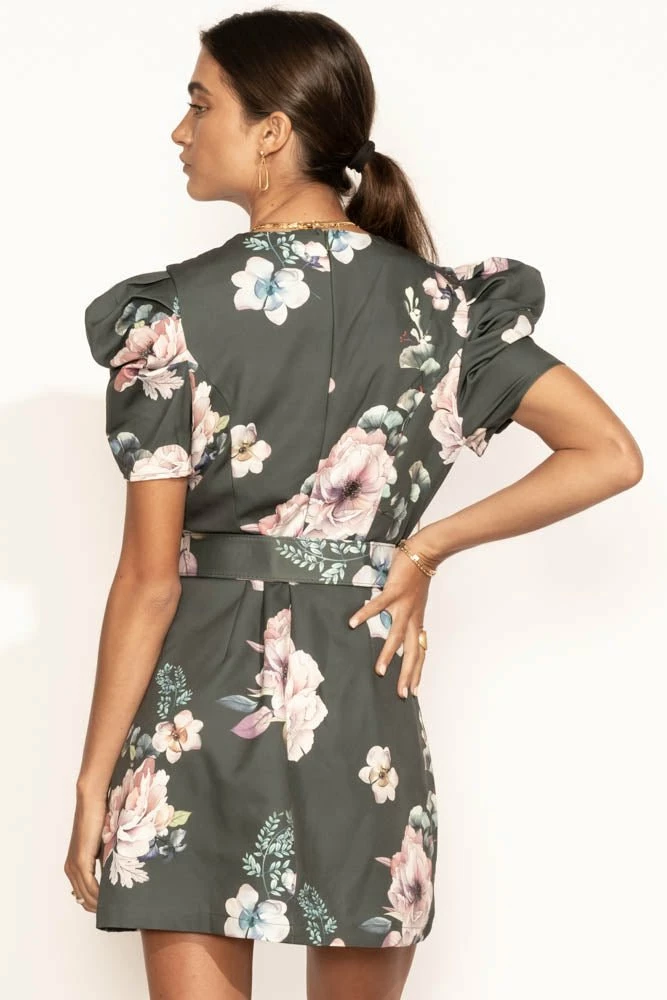 Promo π CLOTHING COMPANY π Dresses Elena Floral π Dress In Green - FINAL SALE π 5 CLOTHING COMPANY Dresses Elena Floral Dress In Green - FINAL SALE