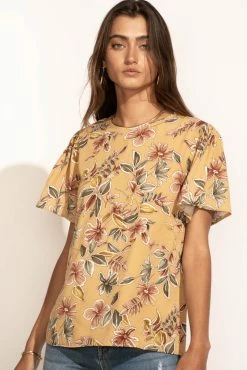 LAKE FLOWER FASHION Thalia Blouse In Yellow - FINAL SALE