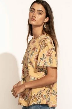 LAKE FLOWER FASHION Thalia Blouse In Yellow - FINAL SALE