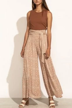 FINAL TOUCH COLLECTION Kristen Wide-Leg Pants In Pink - FINAL SALE