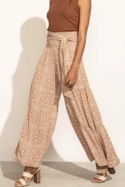 FINAL TOUCH COLLECTION Kristen Wide-Leg Pants In Pink - FINAL SALE