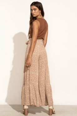 FINAL TOUCH COLLECTION Kristen Wide-Leg Pants In Pink - FINAL SALE