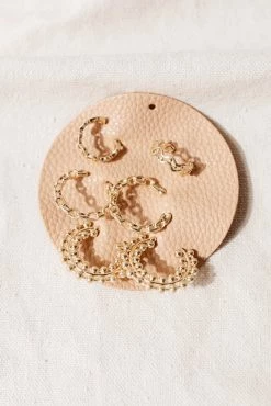 LA RADIANT VAL JEAN GLOBAL Yasmine Hoop Earring Set Jewelry