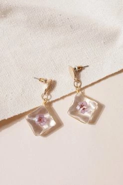 JOYFUL JEWELRY Lavender Flower Earrings