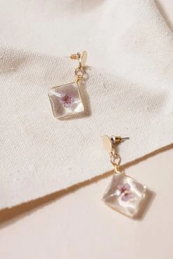 JOYFUL JEWELRY Lavender Flower Earrings