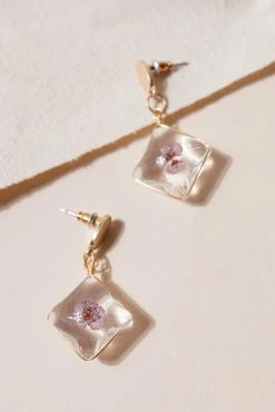 JOYFUL JEWELRY Lavender Flower Earrings