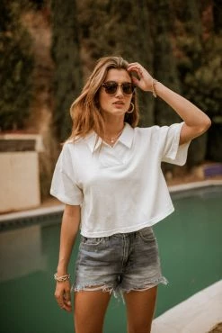 VERY J Devon Cropped Tee - FINAL SALE Tops