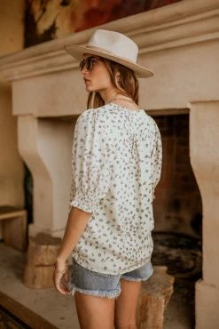 WELLMADE INC Martina Floral Blouse - FINAL SALE