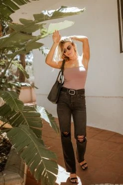 SINA Tops Charlotte Bodysuit In Lavender - FINAL SALE