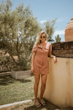Mustard Seed Juliette Denim Dress In Pink - FINAL SALE
