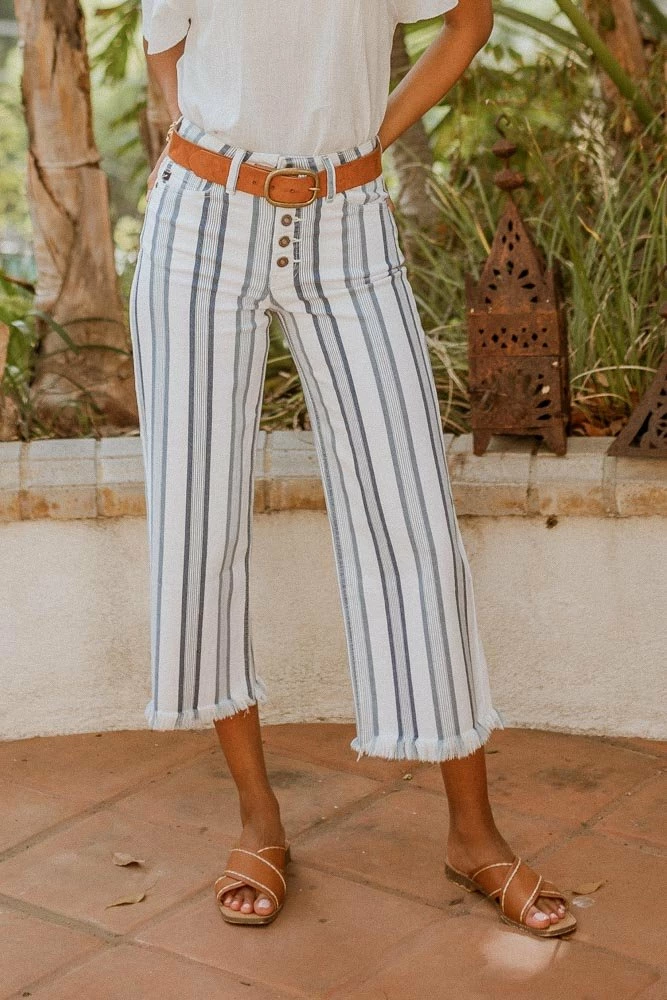 Best Pirce ๐ KanCan Striped Wide Leg Pants - FINAL SALE โ 2 KanCan Striped Wide Leg Pants - FINAL SALE