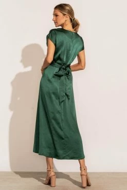 WORUI Rosalind Midi Dress In Emerald
