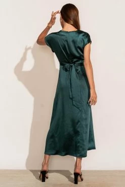WORUI Rosalind Midi Dress In Teal Dresses