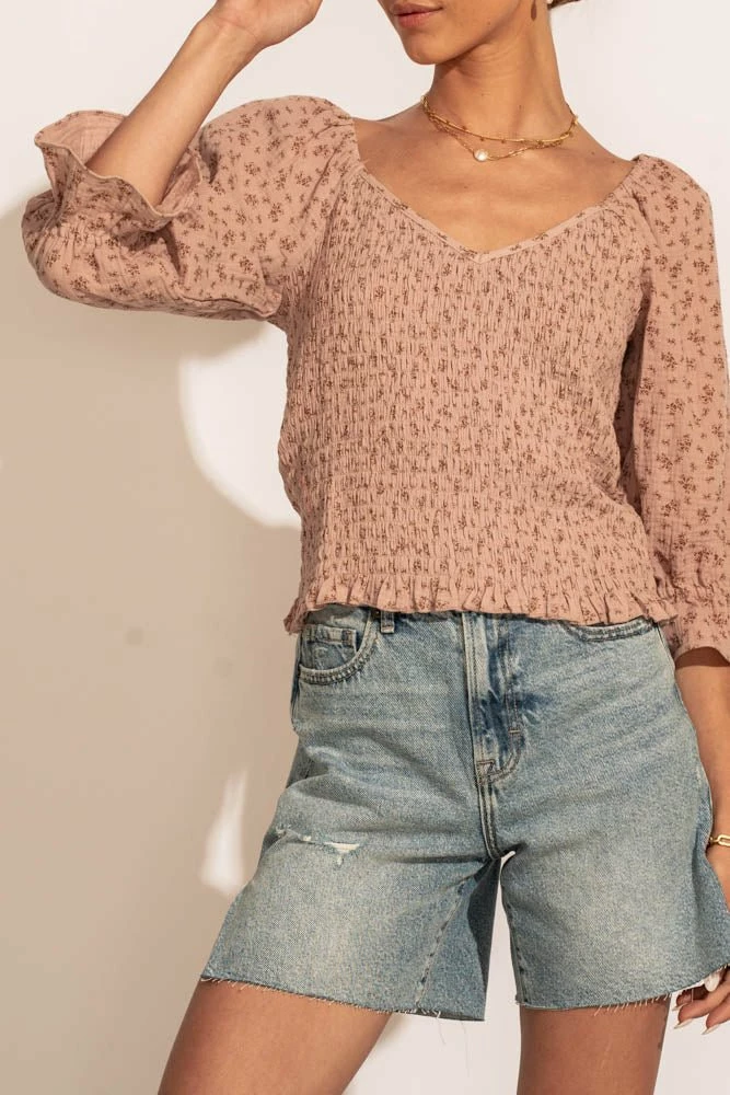 Best deal π₯ FUN 2 FUN Tops Holly Smocked Blouse In Pink - FINAL SALE π 1 FUN 2 FUN Tops Holly Smocked Blouse In Pink - FINAL SALE