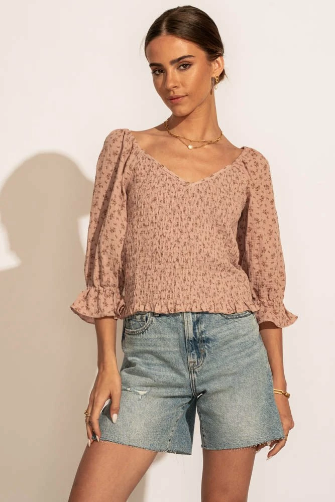 Best deal π₯ FUN 2 FUN Tops Holly Smocked Blouse In Pink - FINAL SALE π 4 FUN 2 FUN Tops Holly Smocked Blouse In Pink - FINAL SALE