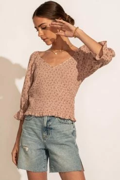 Best deal π₯ FUN 2 FUN Tops Holly Smocked Blouse In Pink - FINAL SALE π 8 FUN 2 FUN Tops Holly Smocked Blouse In Pink - FINAL SALE