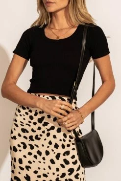 DYNAMIC FASHION Jovie Ribbed Top In Black - FINAL SALE