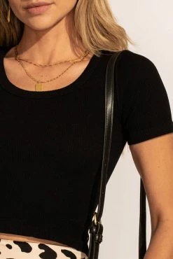 DYNAMIC FASHION Tops Jovie Ribbed Top In Tan