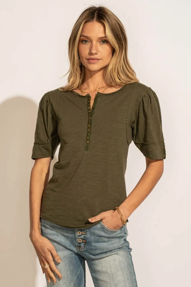 Buy 😀 WORUI Louella Top In Olive - FINAL SALE ⌛ 5 WORUI Louella Top In Olive - FINAL SALE